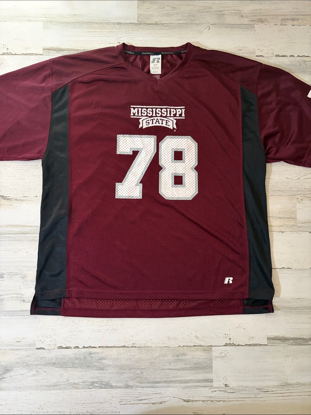 Russell Athletic Maroon and Black Mississippi State Football Jersey - 78